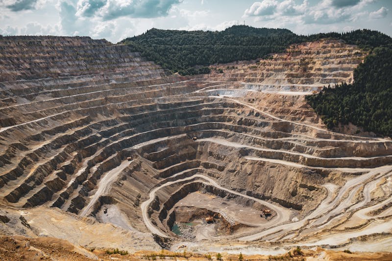 Open pit mining operation