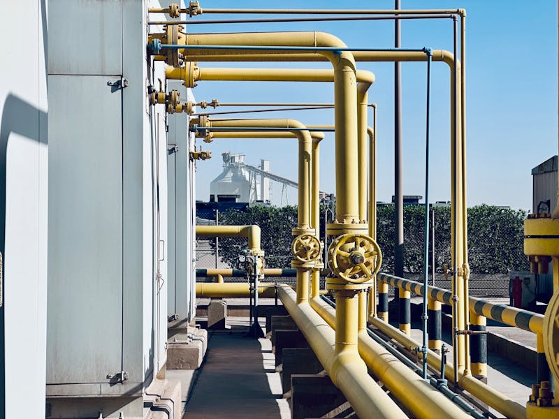 Water treatment industrial pipework